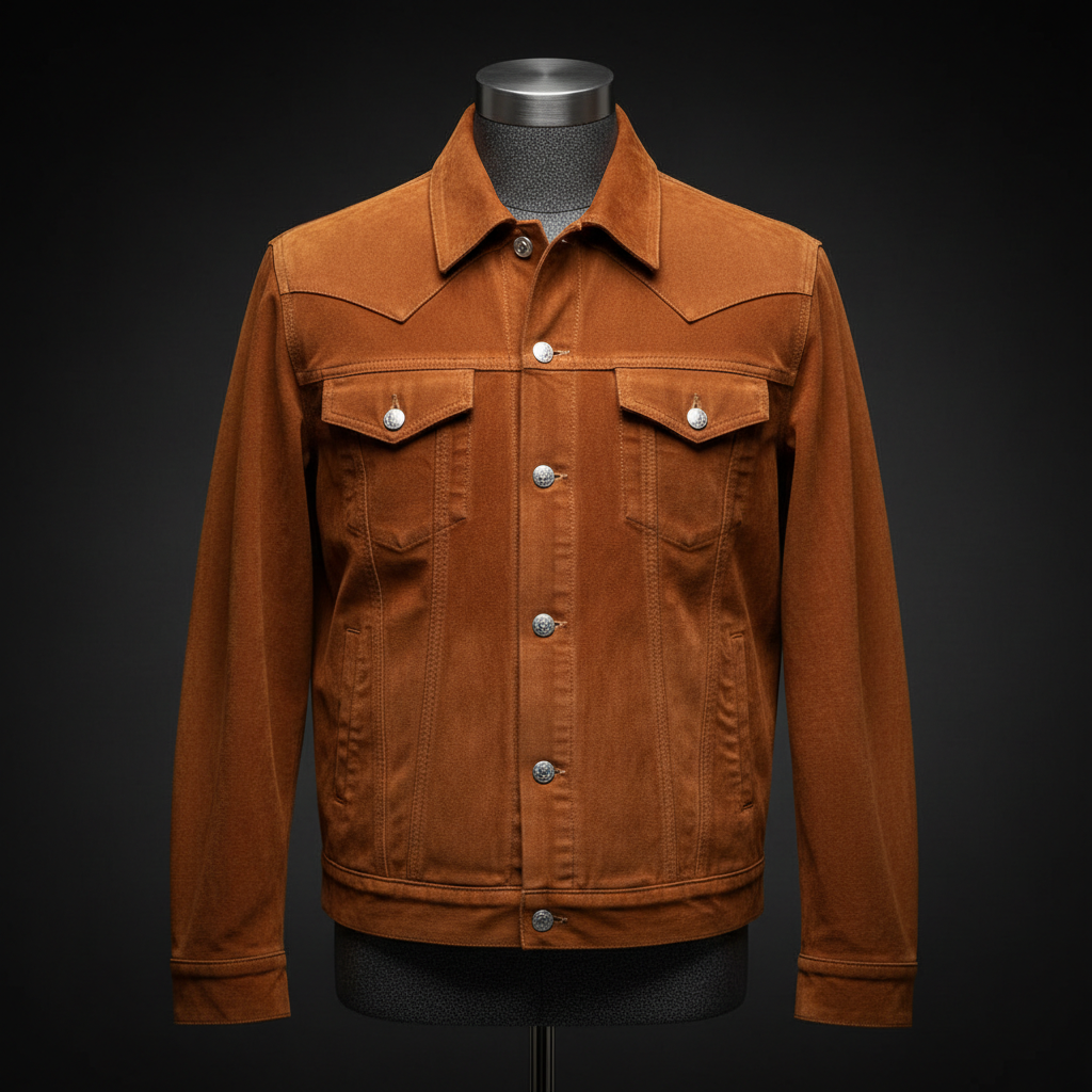 Cognac Suede Trucker